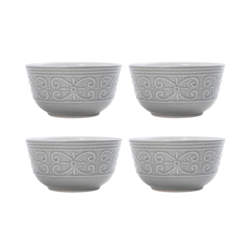 Pfaltzgraff Abby Gray 16-Piece Dinnerware Set, Service for 4