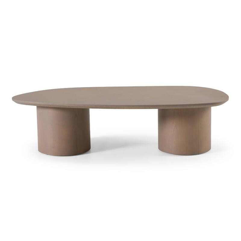 Modrest Connie Modern White Oak Oval Coffee Table
