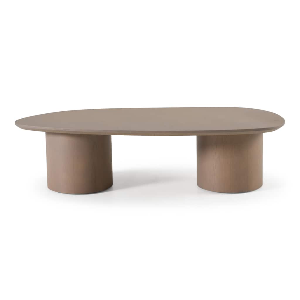 Modrest Connie Modern White Oak Oval Coffee Table