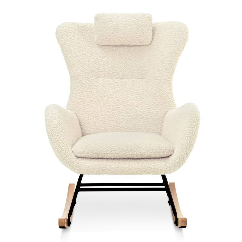 Glider Chair with Headrest & Storage