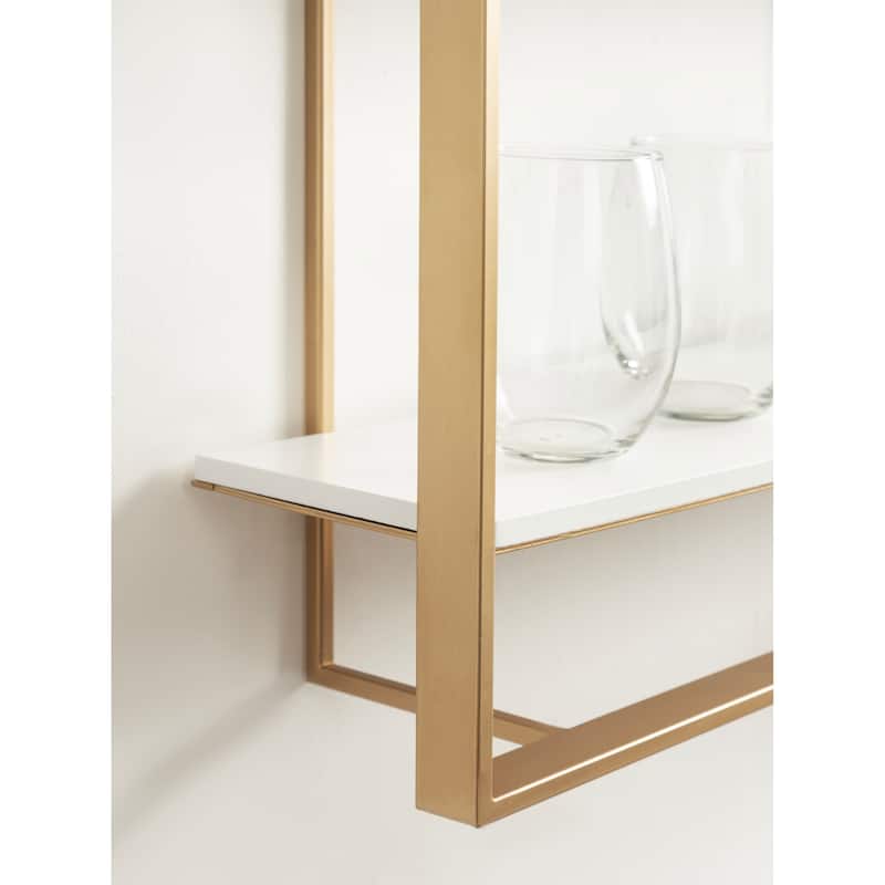 Kate and Laurel Kercheval Modern Wood Shelf