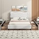 preview thumbnail 10 of 14, Queen Size PU Leather Upholstered Platform Bed with 4 Drawers