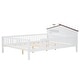preview thumbnail 8 of 15, Full Size Wood Platform Bed with House-shaped Headboard and LED