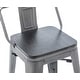 preview thumbnail 19 of 41, Bar Stools With Back set of 4 Industrial Metal Barstools with Wooden Seats