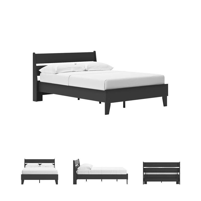 Signature Design by Ashley Socalle Black Panel Platform Bed