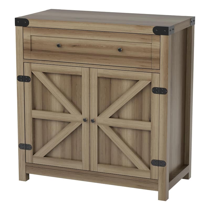Furniwell Storage Cabinet Modern Farmhouse Kitchen Sideboard