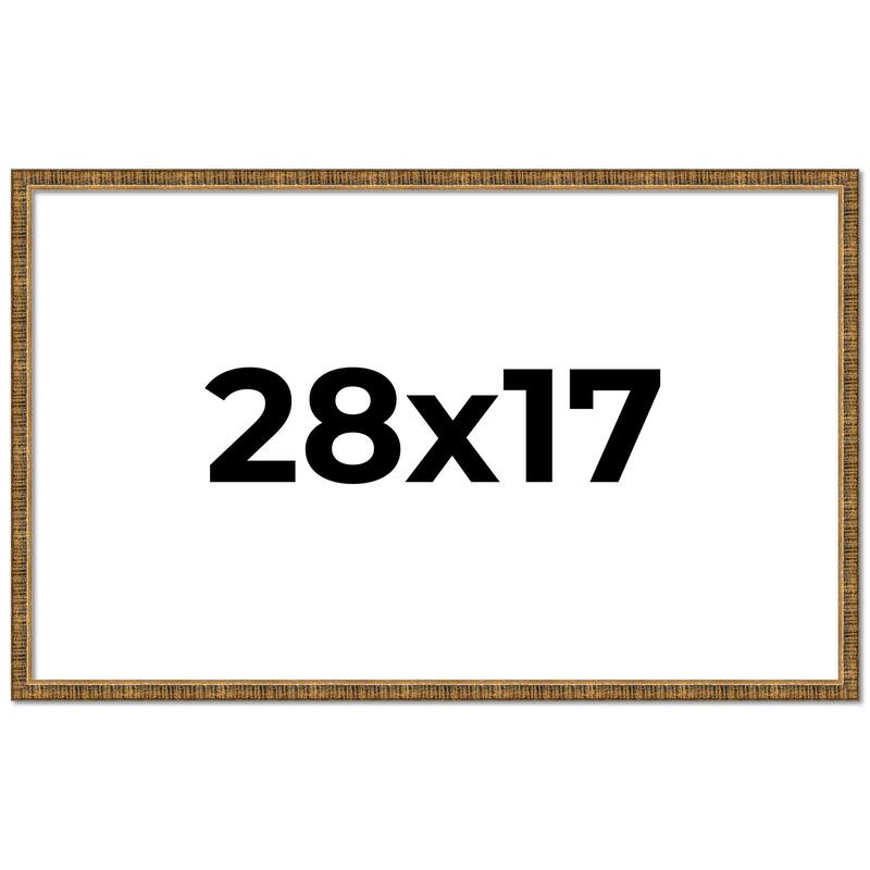 28x17 Frame Gold Solid Wood Picture Frame - Complete Modern Photo