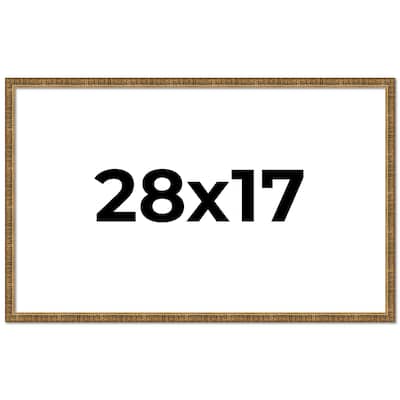 28x17 Frame Gold Solid Wood Picture Frame - Complete Modern Photo