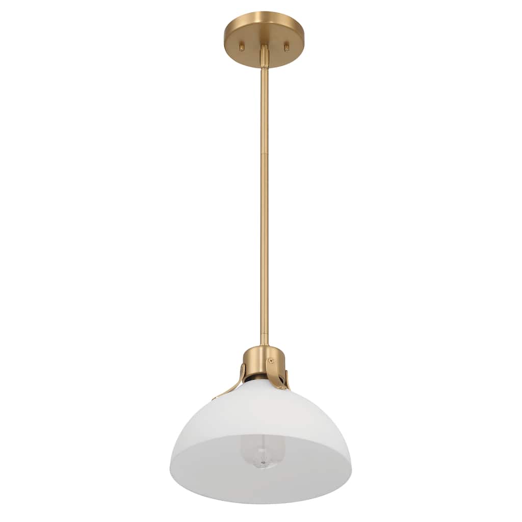 Delano Metal and Etched Glass Ceiling Light - 10.0"L x 10.0"W x 8.4"H
