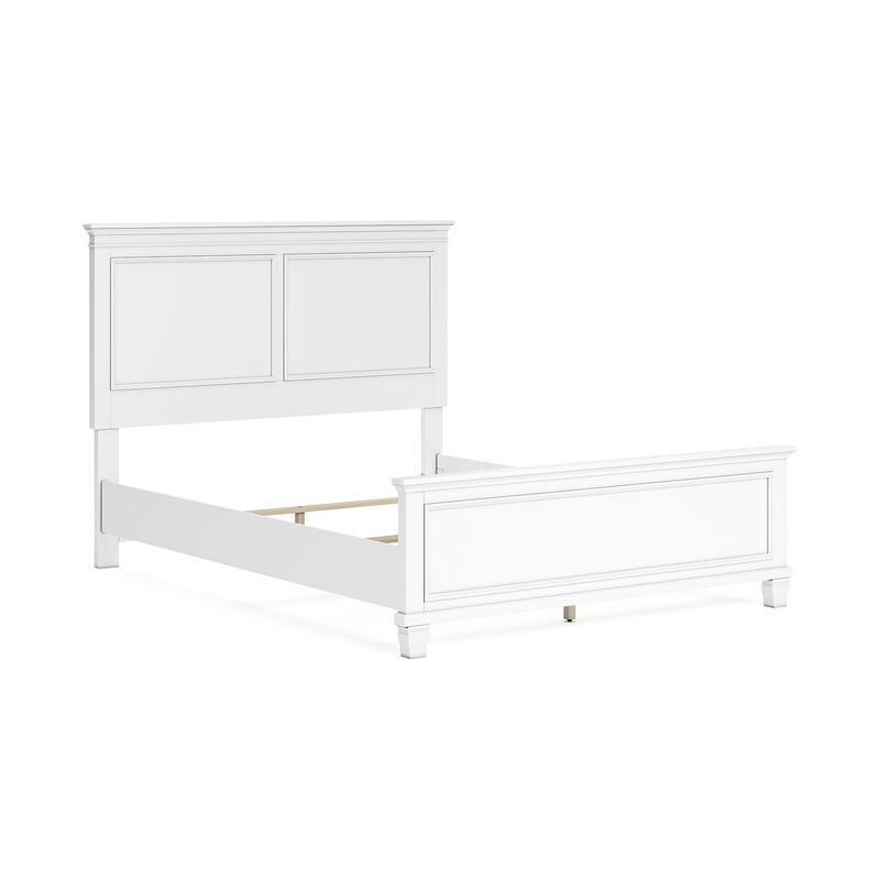 Signature Design by Ashley Fortman Panel Bed - White - Queen