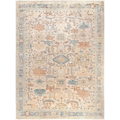 Serapi One-of-a-Kind Hand-Knotted Area Rug - Ivory - 9' 2" x 12' 2"