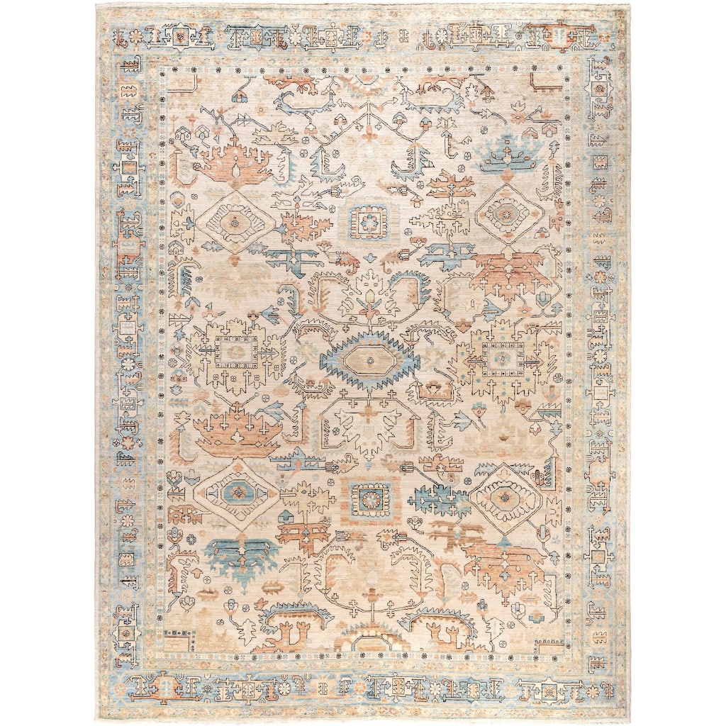 Serapi One-of-a-Kind Hand-Knotted Area Rug - Ivory - 9' 2" x 12' 2"