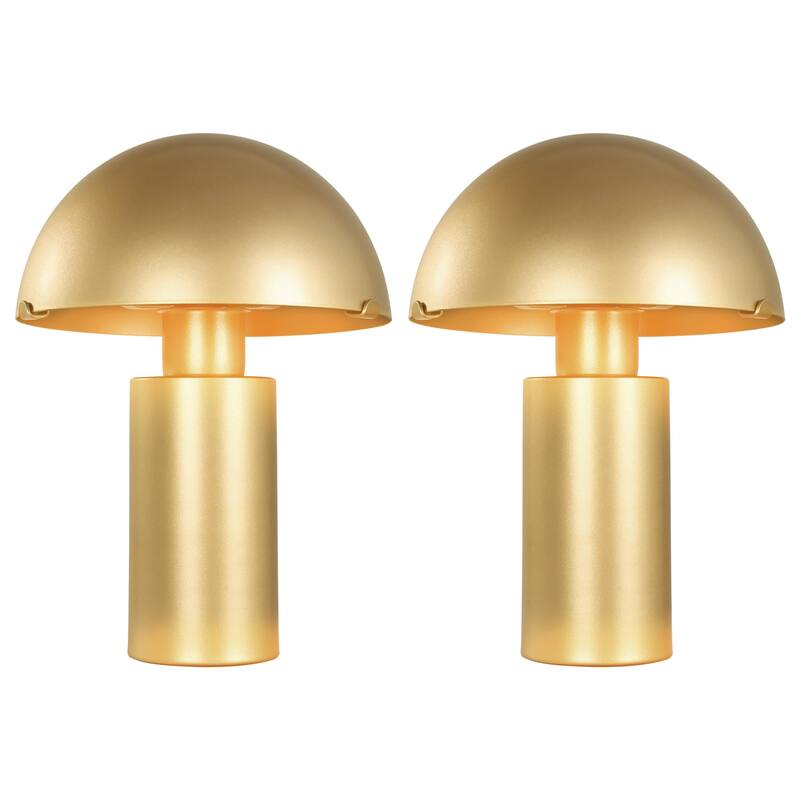 Mushroom Table Lamp Metal Gold Dome Table Lamps (Set of 2)