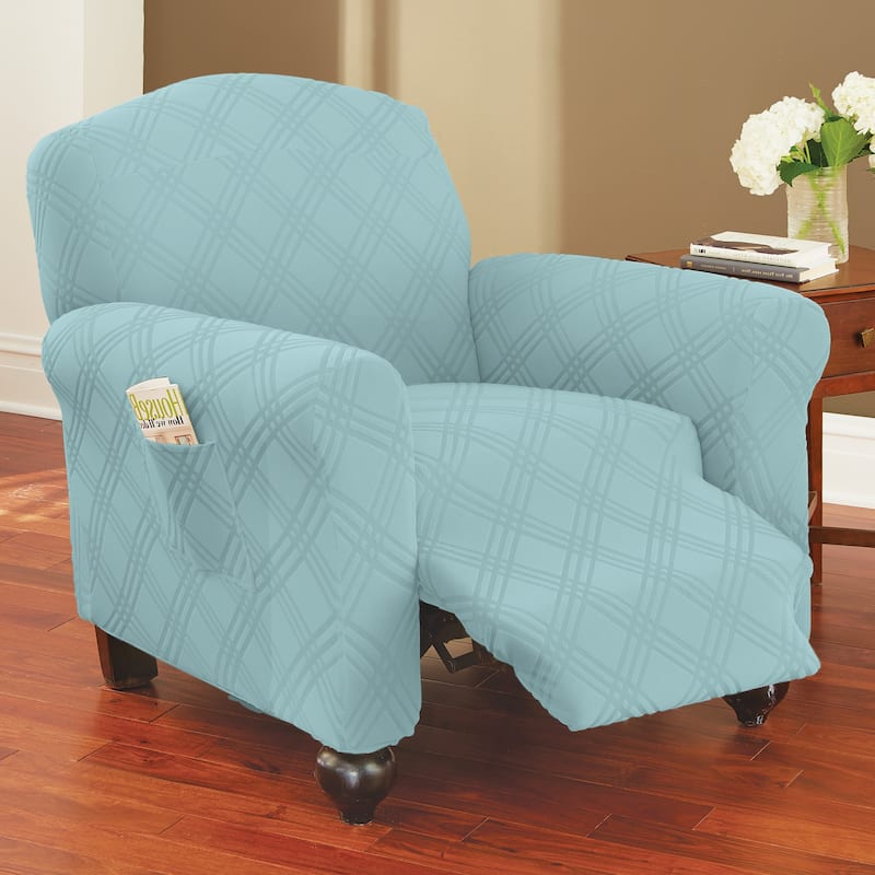 Double Diamond Stretch Furniture Cover - Jumbo Recliner
