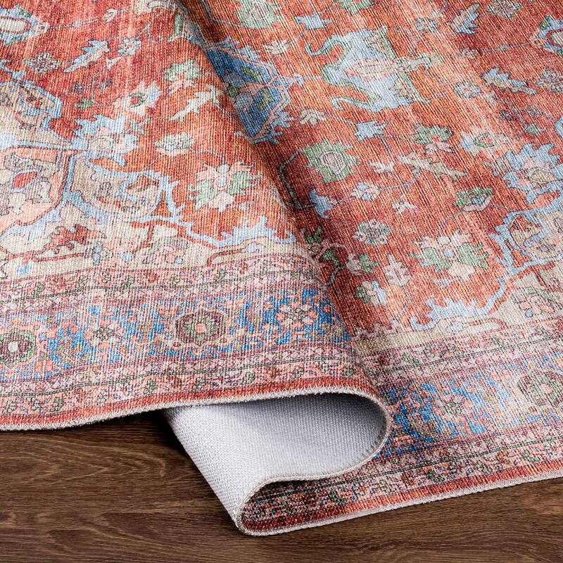 Artistic Weavers Abhishek Distressed Traditional Machine Washable Area Rug