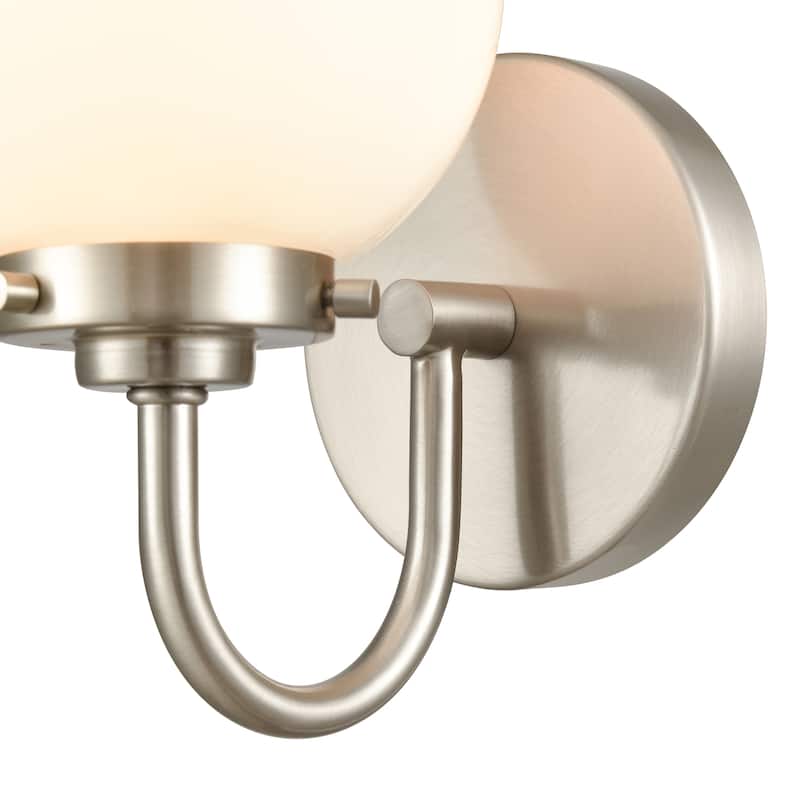 Elk Home Fairbanks Brushed Nickel With Opal Shade 1 Light Sconce