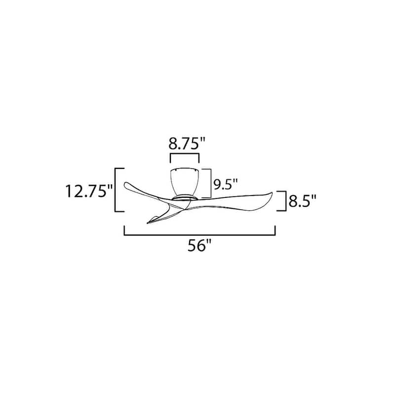 Maxim 88753 Keanu 56" 3 Blade Indoor / Outdoor Ceiling Fan