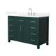 Option Green / White Quartz Top / Brushed Nickel Hardware