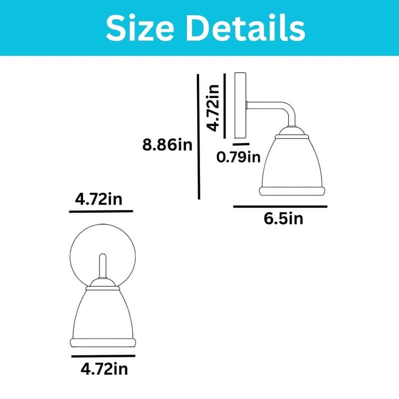 2 Pack wall lighting black & gold wall sconce glass bedroom wall lighting