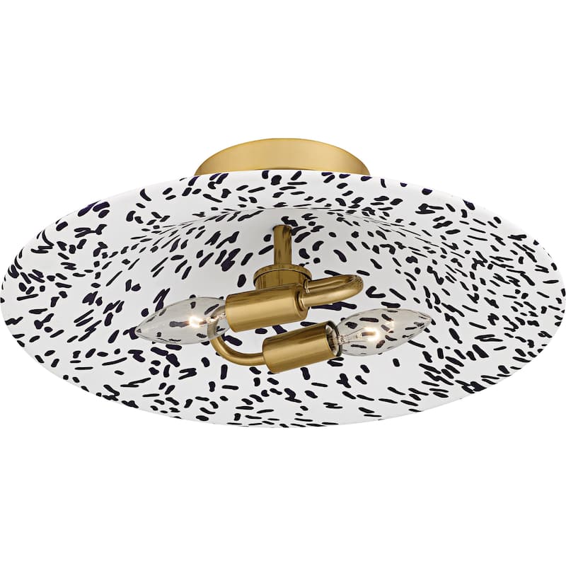 Indigo 2-Light Light Gold Flush Mount