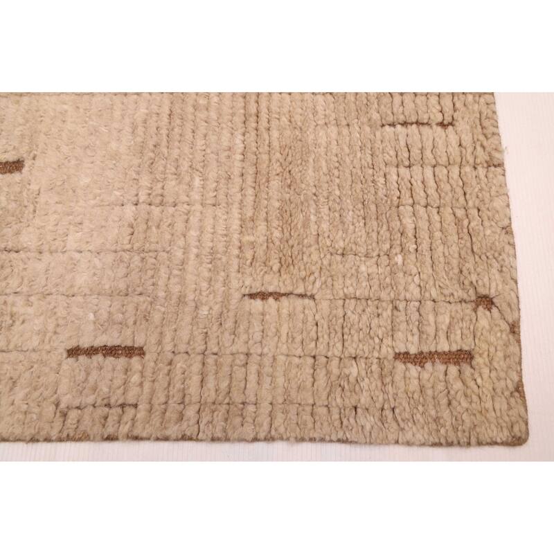 ECARPETGALLERY Hand-knotted Tangier Tan Wool Rug - 5'0 x 7'11