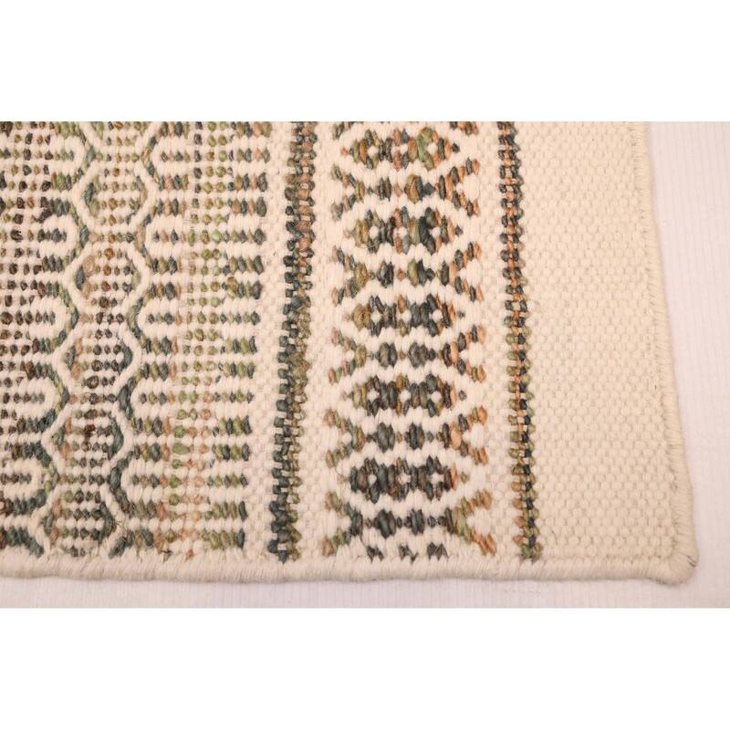 ECARPETGALLERY Flat-Weave Nevada Cream Kilim - 5'3 x 7'3