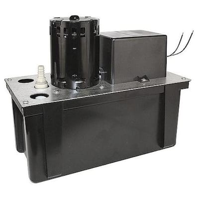Little Giant 553211 270 GPH 230V Automatic Condensate Removal Pump with Safety Switch - Black
