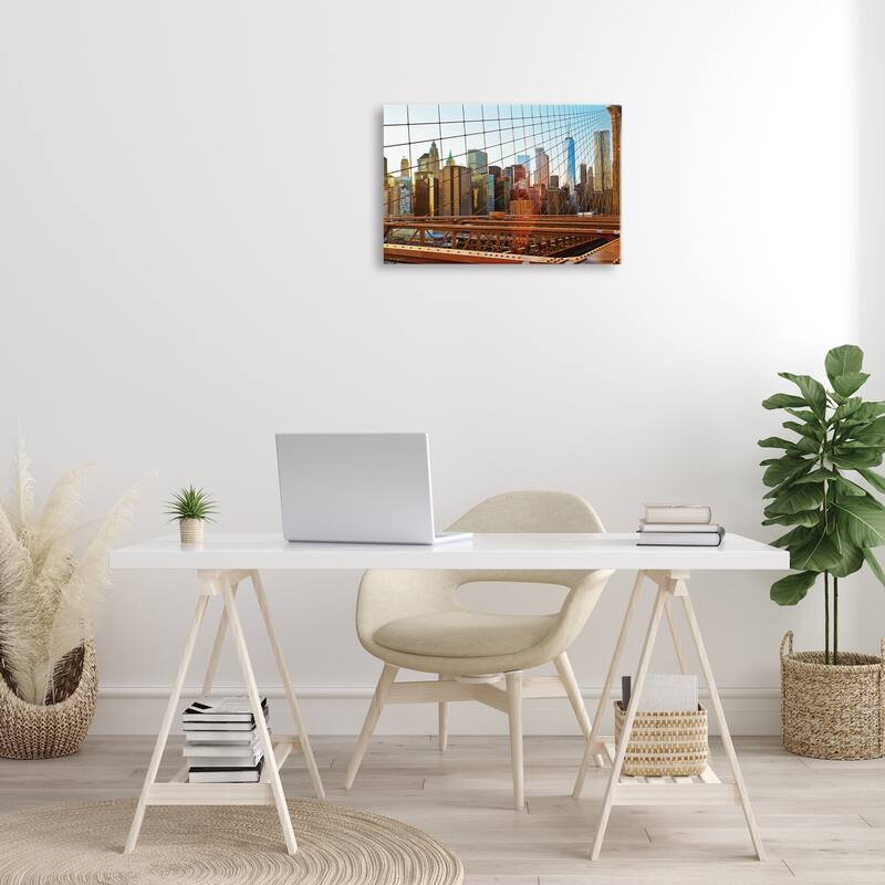 Stupell Cityscape Through Bridge Canvas Wall Art Design By Seven Trees Design