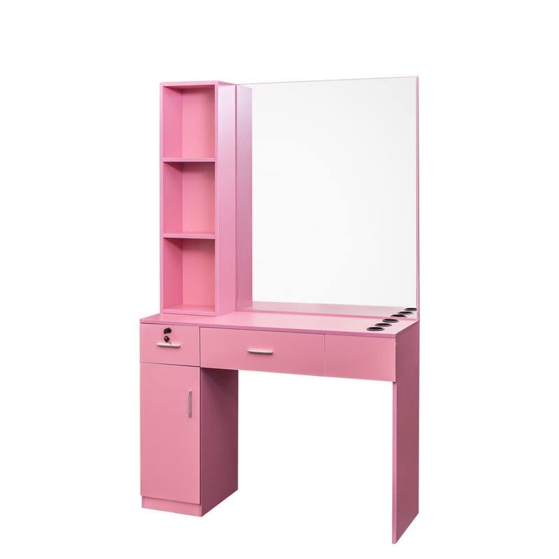 Salon Station Barber Stations Styling Station Barber Beauty Spa Dresser Salon Equipment Set with Mirror