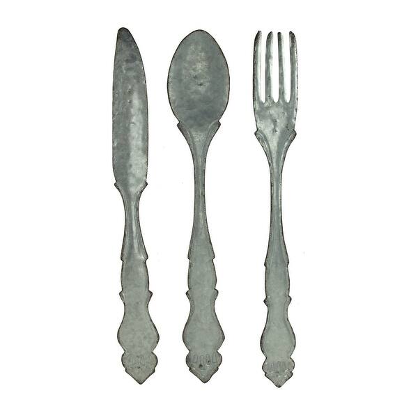 Shop Large Galvanized Metal Fork Spoon Knife Farmhouse Decor