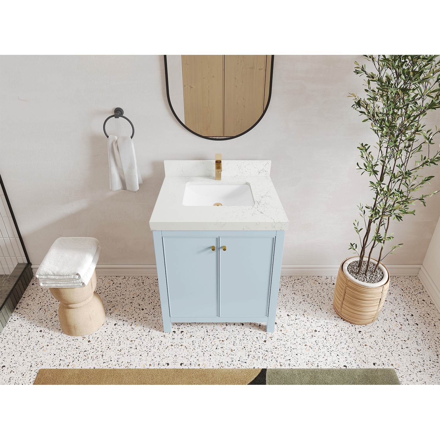 Willow Collections 30 in. W x 22 in. D Chicago Single Sink Bathroom Vanity with Countertop