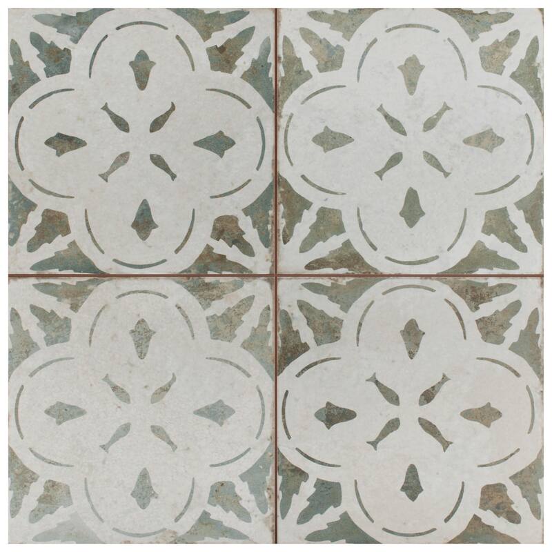 Merola Tile Kings Aurora Sage 17-5/8" x 17-5/8" Ceramic Floor and Wall Tile