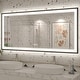 preview thumbnail 80 of 84, Extra Large Black Frame LED Bathroom Vanity Mirror with 3 Years Warranty and UL Certified 60x28