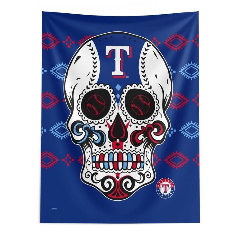 MLB Candy Skull Printed Wall Hanging