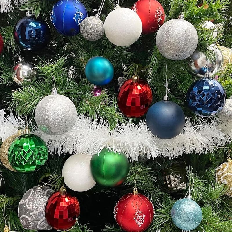 34 Pieces Shatterproof Christmas Ornaments Set Christmas Decorations 1.57 Inch Christmas Balls - N/A