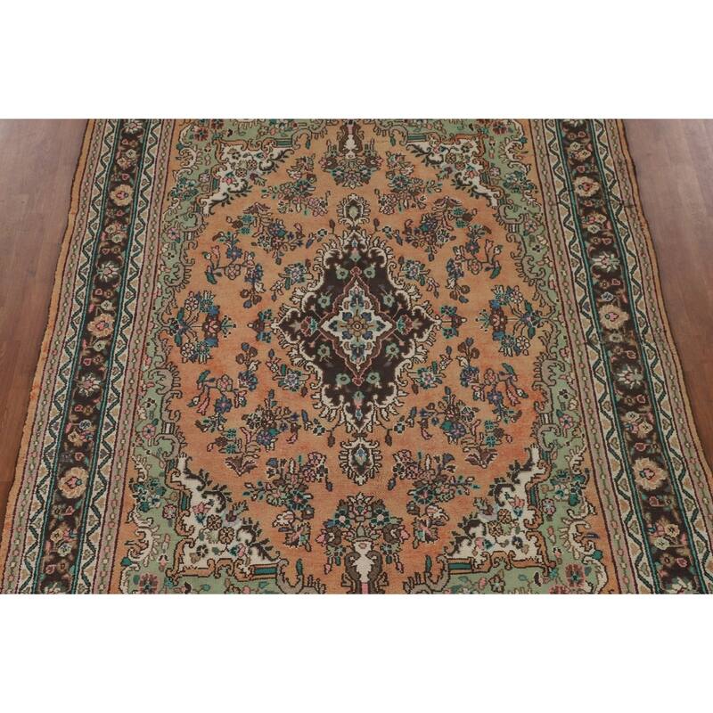 Hamedan Persian Vintage Rug Hand-Knotted Wool Carpet - 7'2"x 10'2"