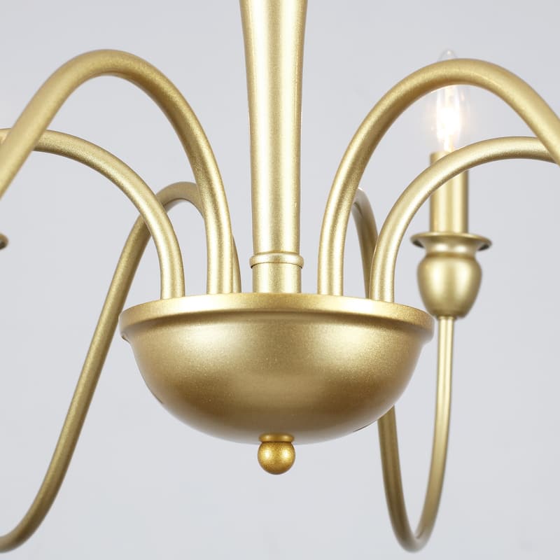 6-Light W36.2" x H74.8" Dimmable Chandelier Light for Kitchen Island Bedroom