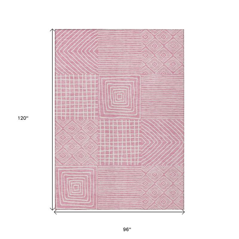 HomeRoots Geometric Transitional Rectangle Outdoor Rug