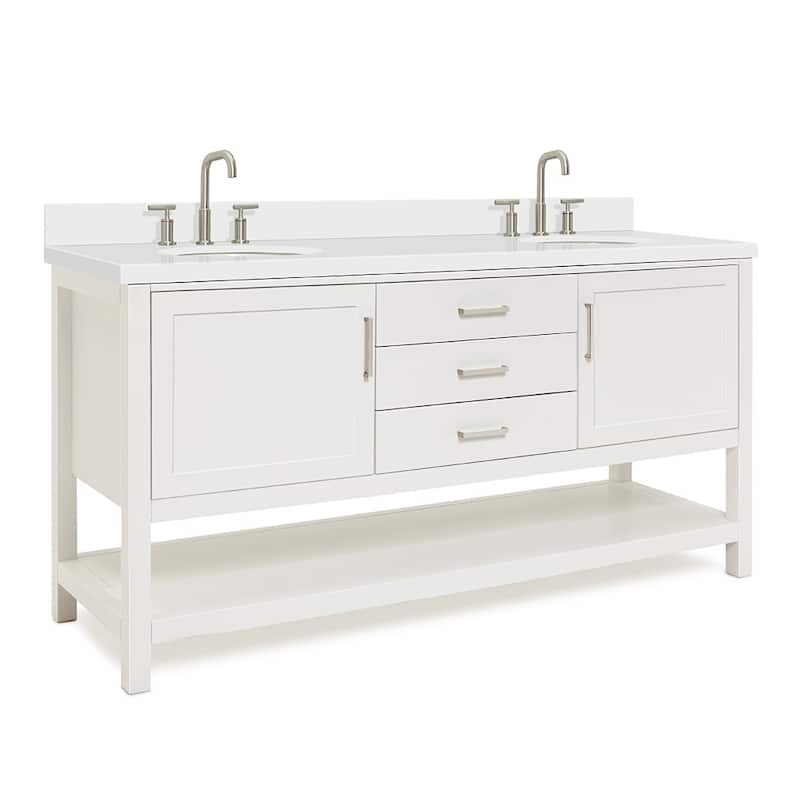 Ariel R073DWQOVO Bayhill 73" Free Standing Double Basin Vanity Set