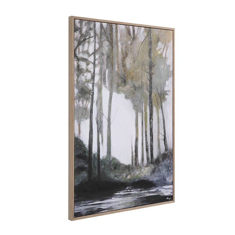 Renwil Catania Canvas Wall Art with Light Walnut Frame