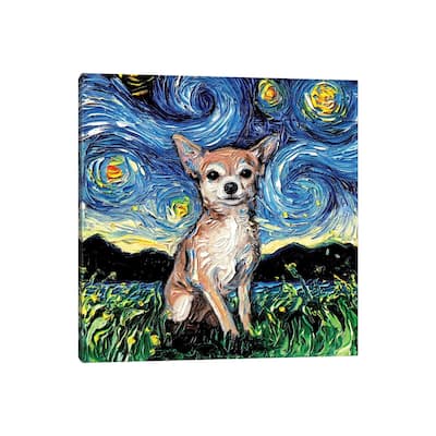 iCanvas "Chihuahua Night" by Aja Trier Canvas Print