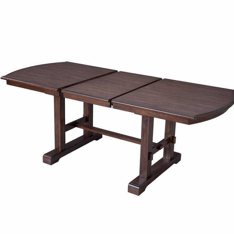 60" to 78" Expandable Wood Table with Removable Leaf
