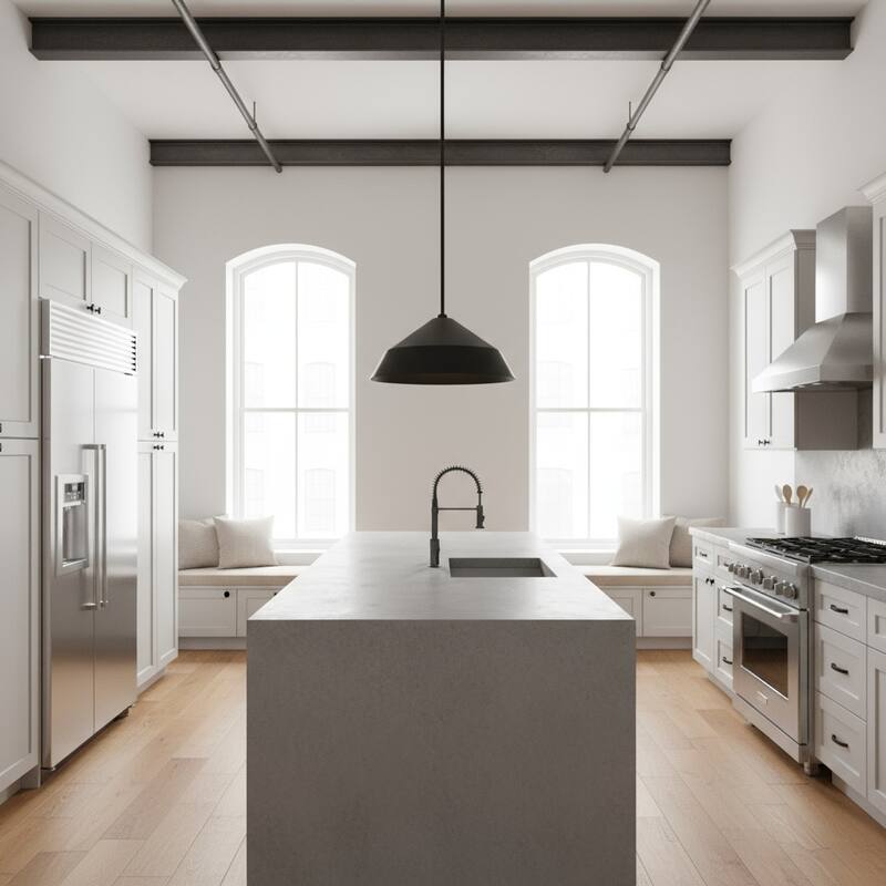 14 inch LED Ceiling Light 25W 1500 Lumens Dimmable 5 Color Temperatures Etched Glass - Black