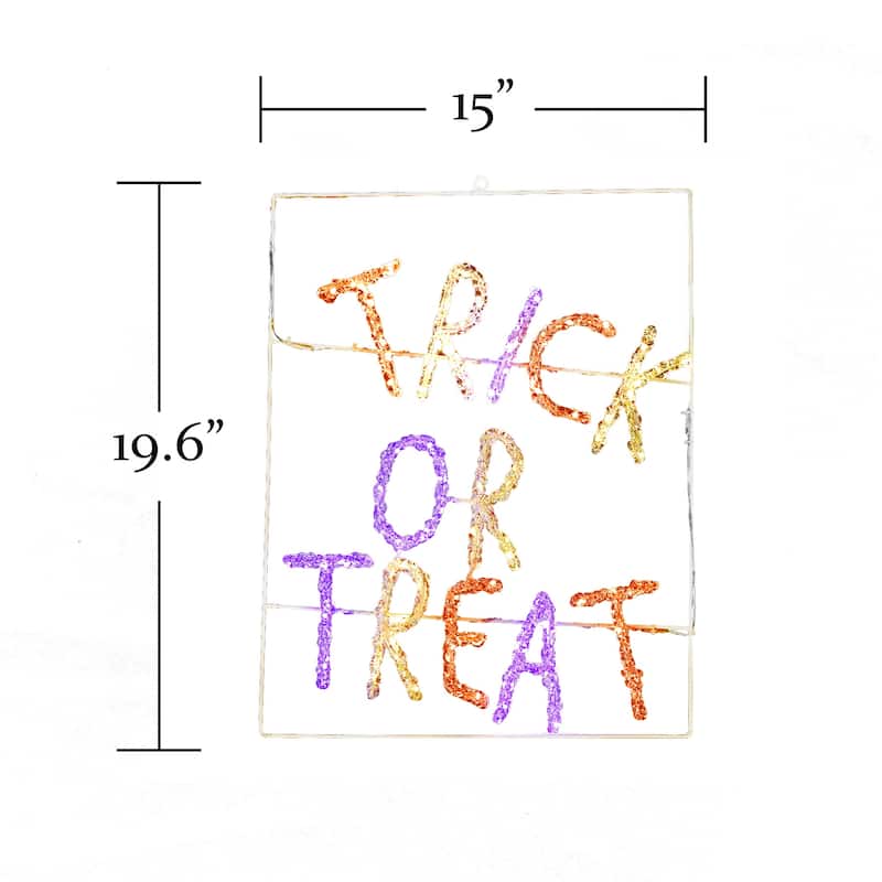 Halloween Acrylic Trick or Treat 20 inches