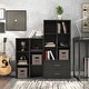 preview thumbnail 147 of 202, DH BASIC Modern Wood Customizable Stackable Storage Organizer - Cube Shelves, Drawer Cabinet, Bookcase with Doors by Denhour