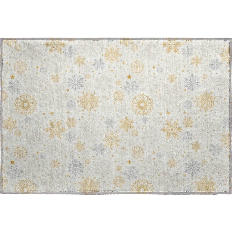 Premium Washable Super Soft Winter Snowflake Mayfield Rug