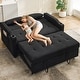 preview thumbnail 30 of 28, 3-in-1 Convertible Sleeper Sofa Bed with Pull-Out Bed, Corduroy Futon, Charging Port & Side Pocket