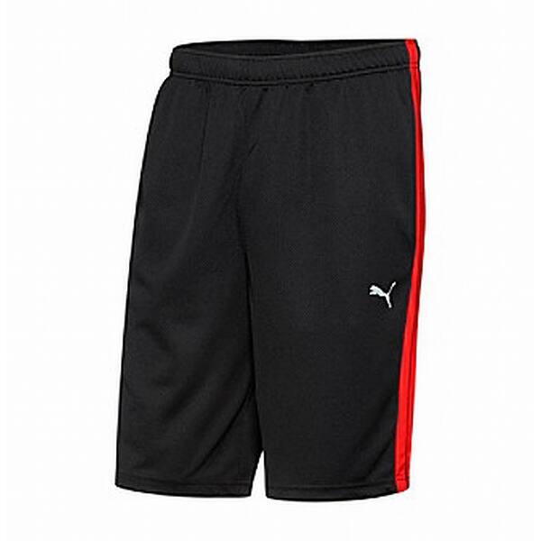 Shop Puma Black Red Mens Size Medium M Basketball Athletic Shorts