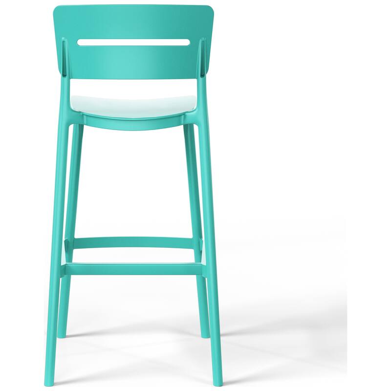 Frond and Form 29.5 Inch Outdoor Bar Stool (Set of 2)