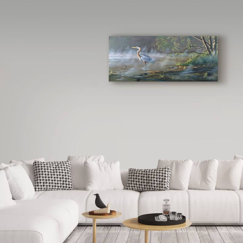 Wilhelm Goebel 'Quiet Cove Great Blue Heron' Canvas Art